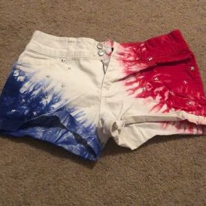 Nobo size 5 red white and blue Jean shorts with stars